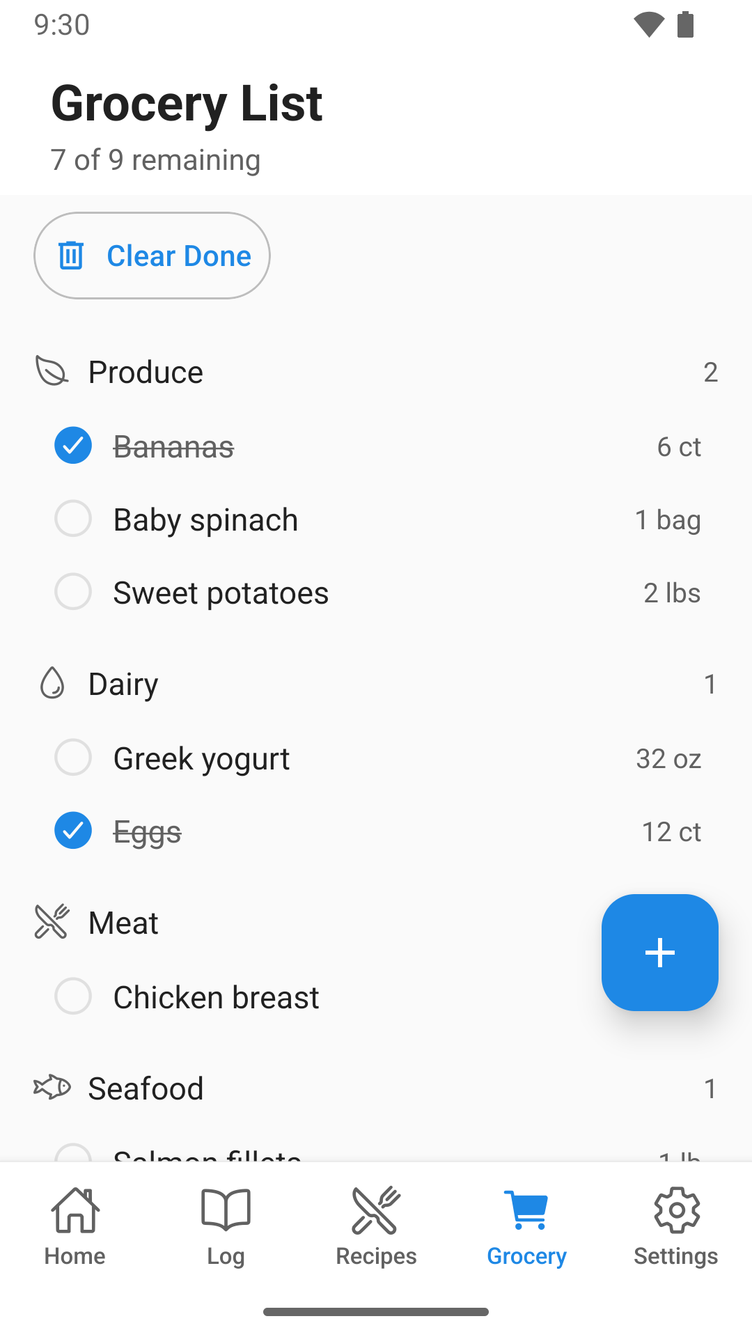 DailyPlate screen 3
