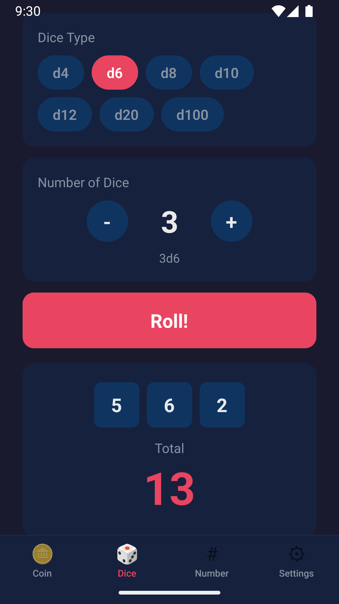FlipRoll screen 2