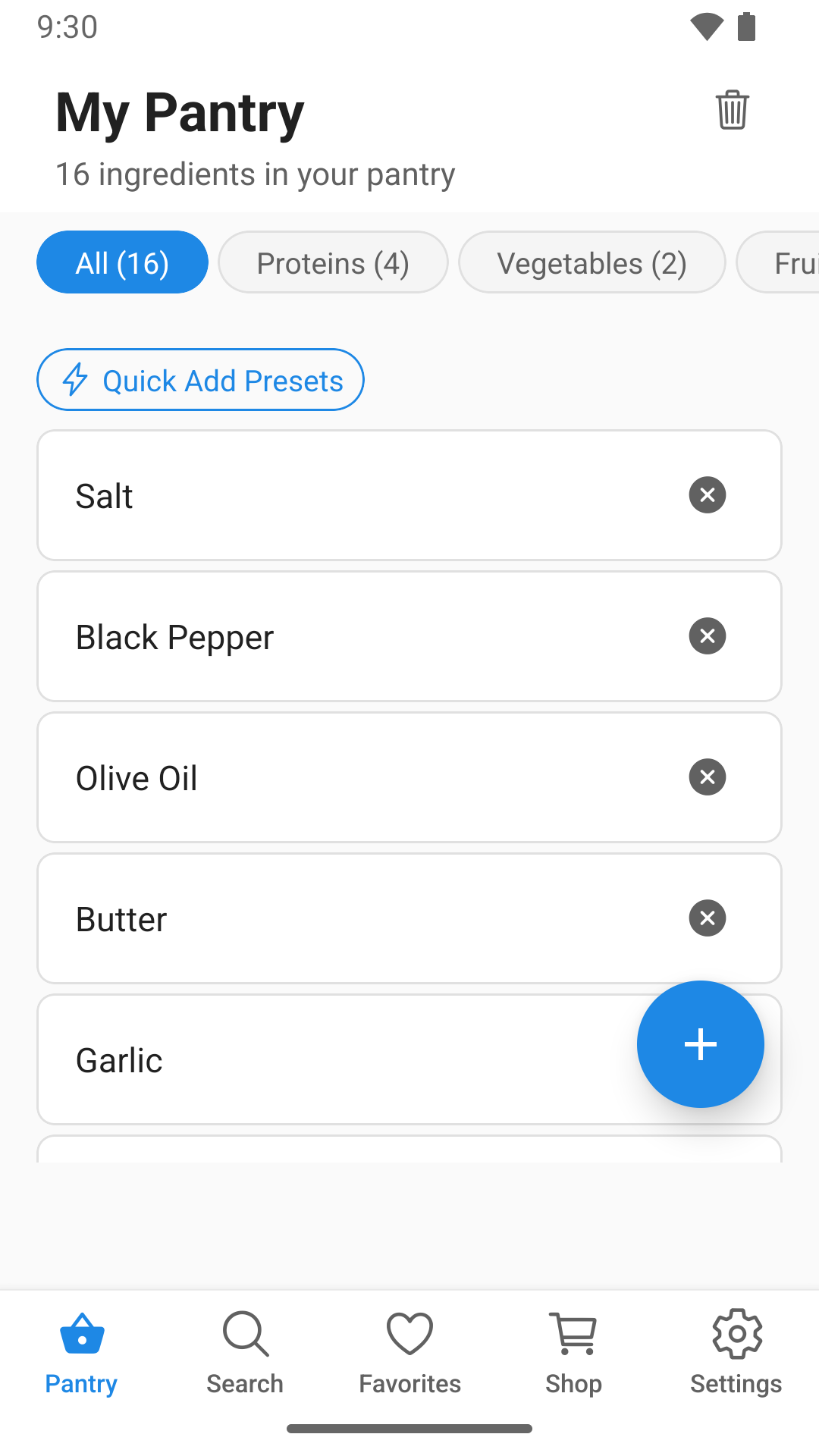 PantryChef screen 2
