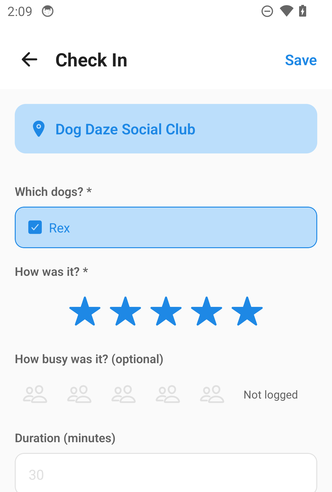 ParkPaws screen 2