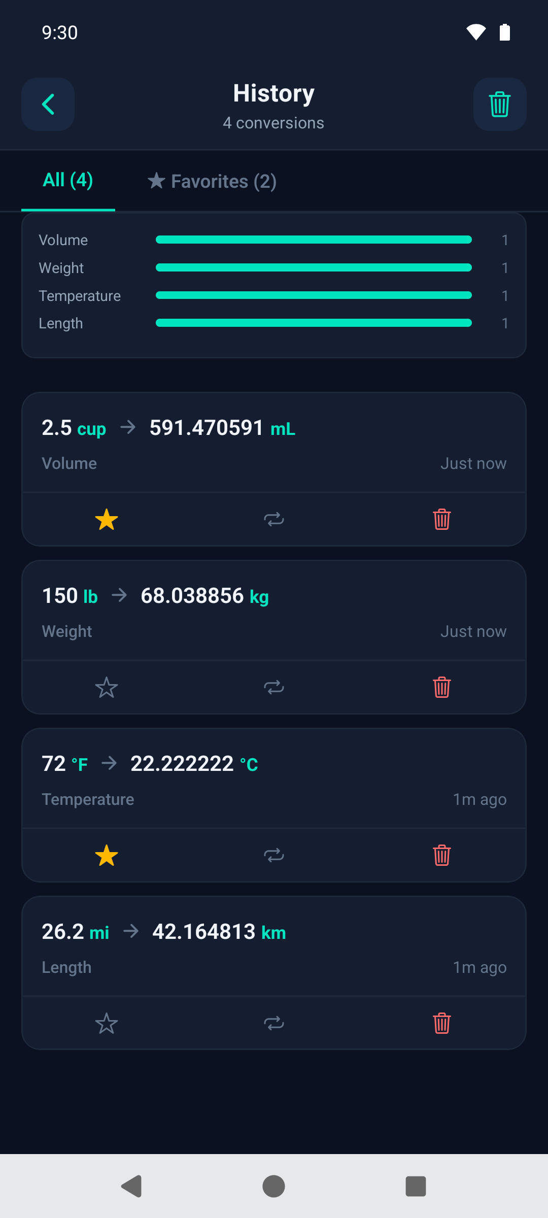 QuickScale screen 3