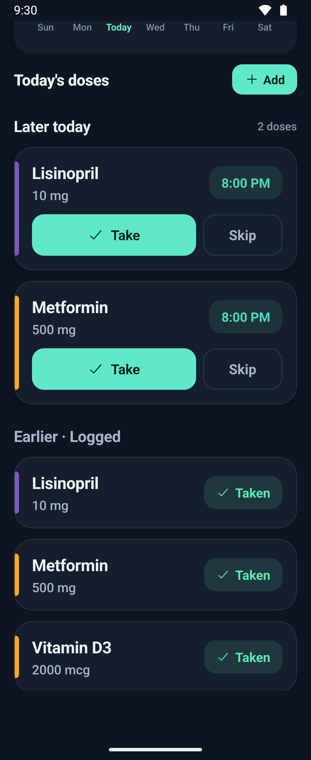 RxLog screen 2