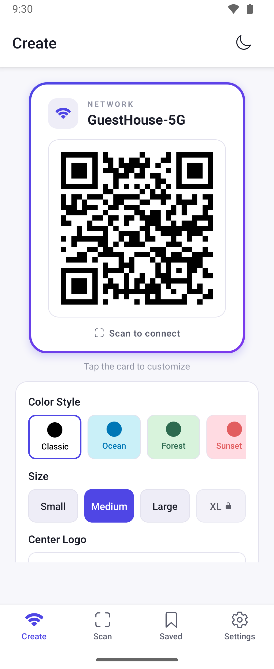 WiFi Share screen 2